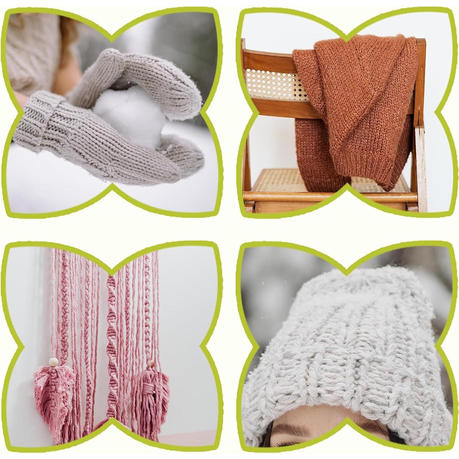 Juego de Ganchillos Ergonómicos Zlulary con Accesorios Verde