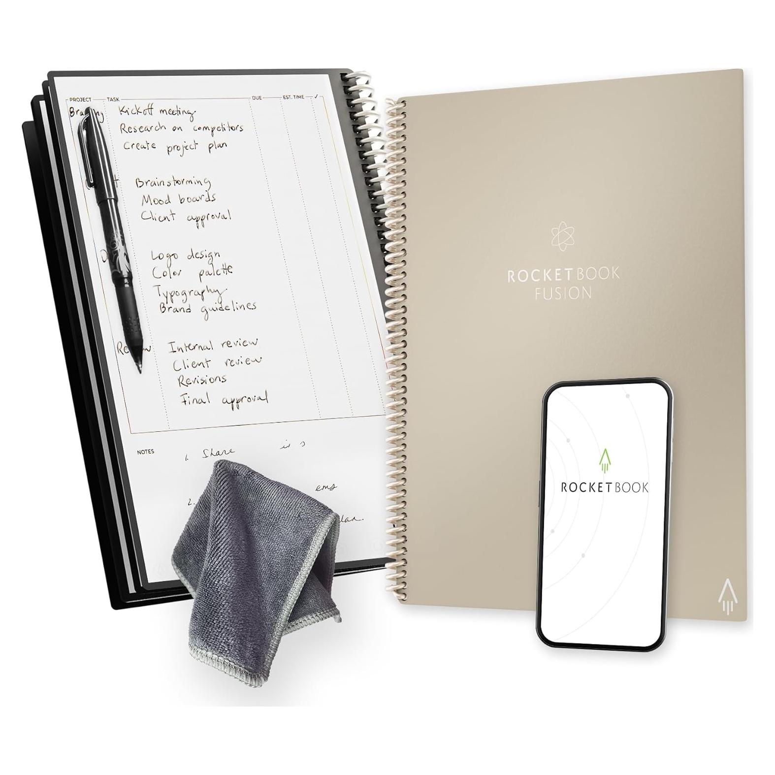 Planificador Reutilizable Rocketbook Fusion Carta Beige