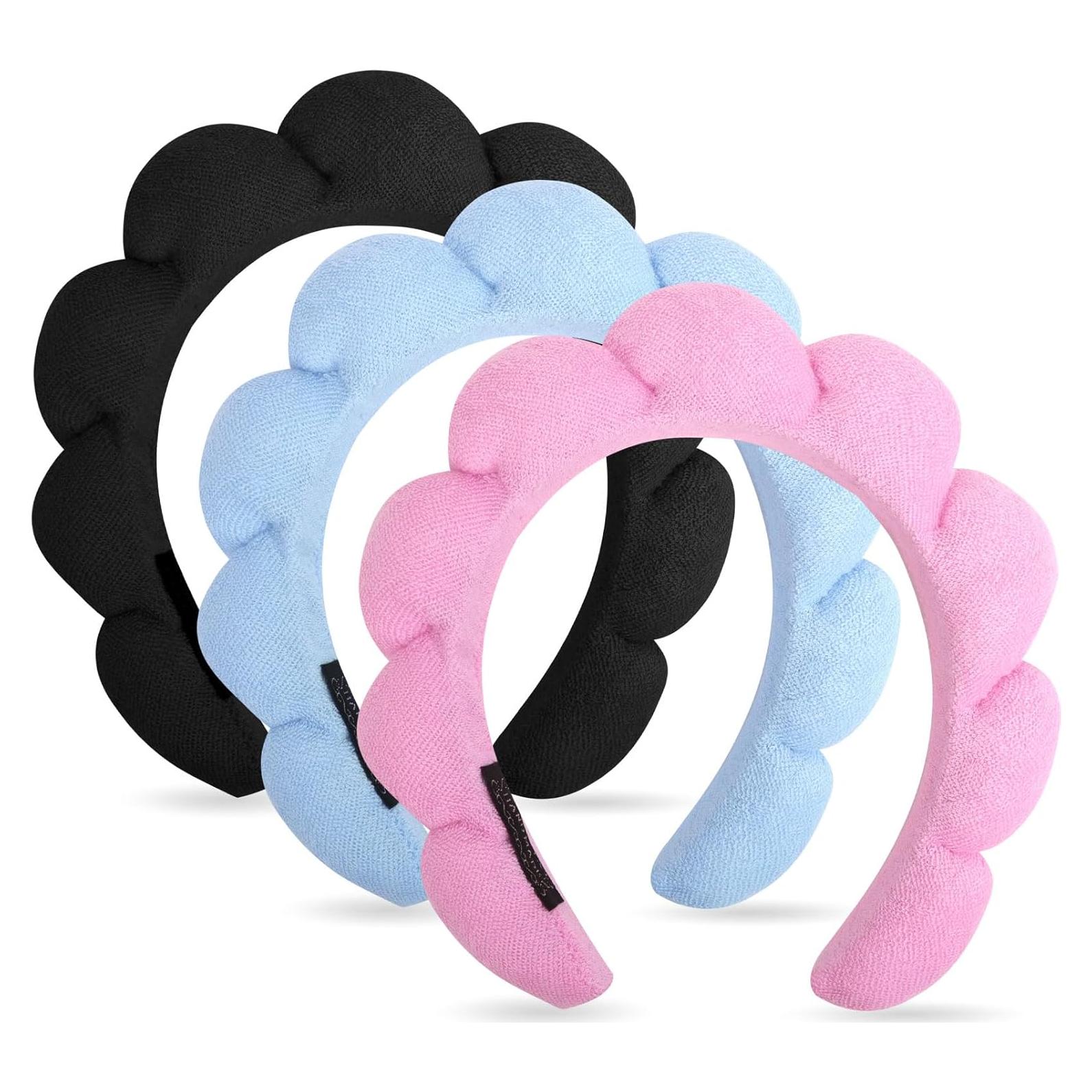 Diademas de Cuidado de la Piel Wecoe 3 Piezas Microfibra