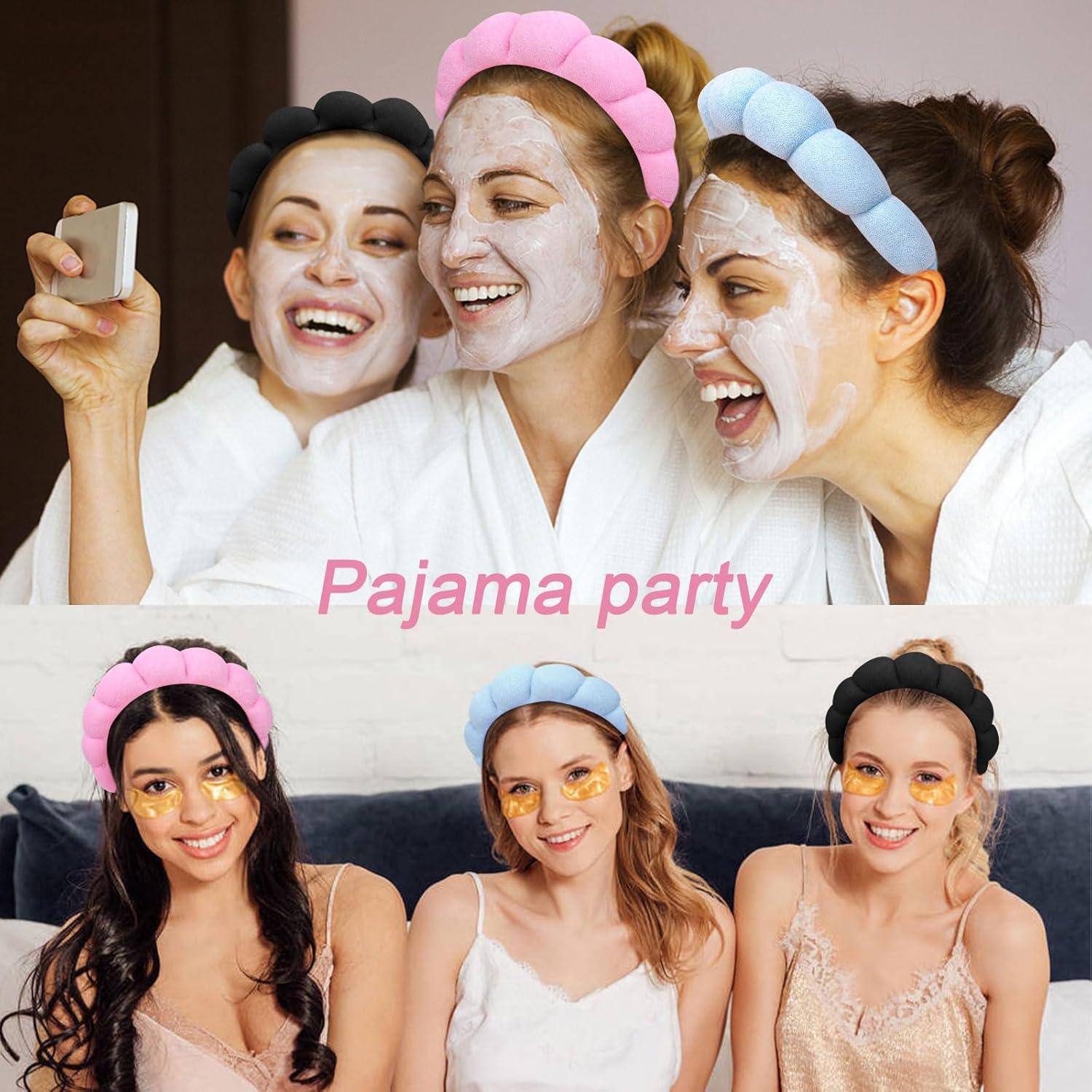 Diademas de Cuidado de la Piel Wecoe 3 Piezas Microfibra