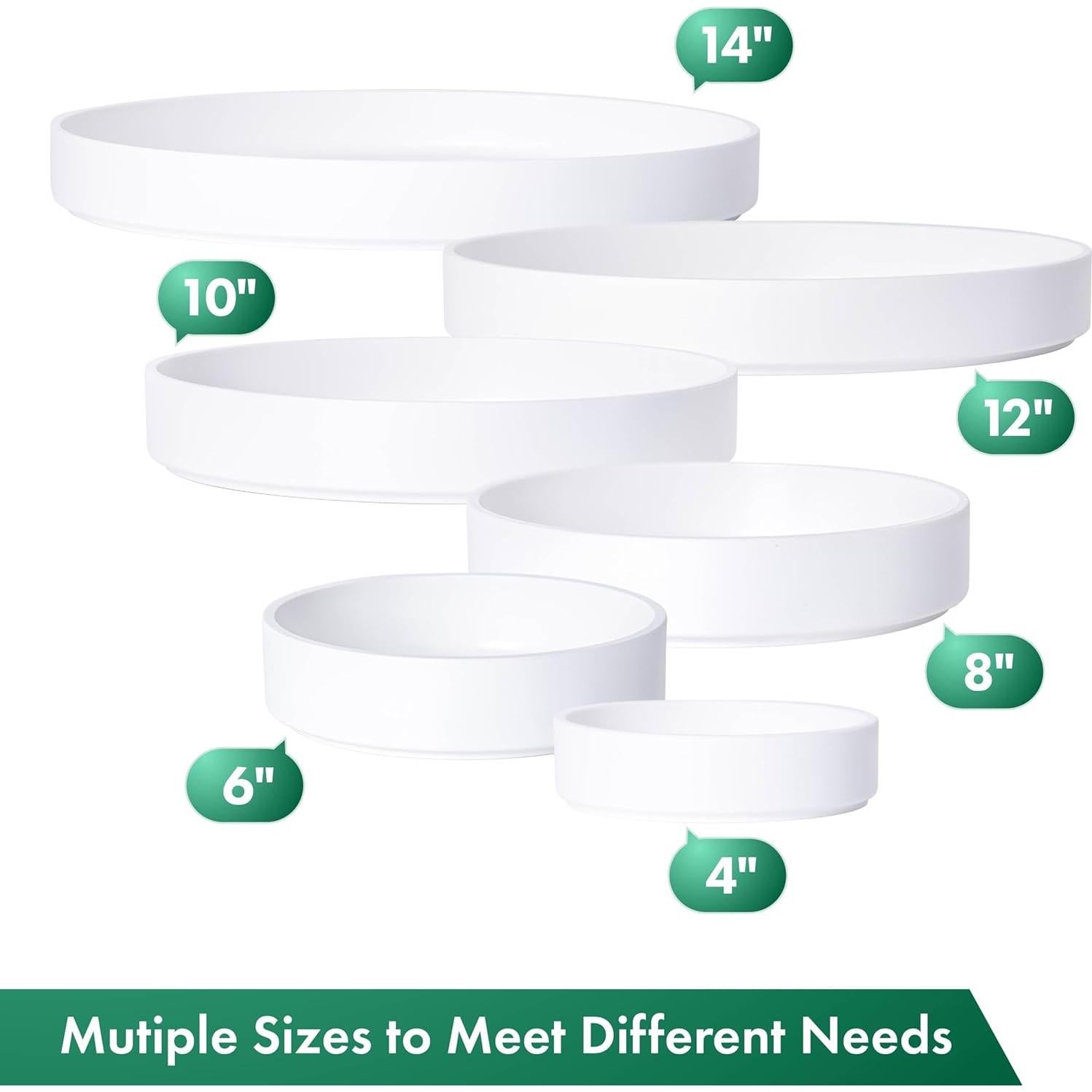 Plato de Planta Phoenix Vine 10.16 cm Blanco Mate Drenaje