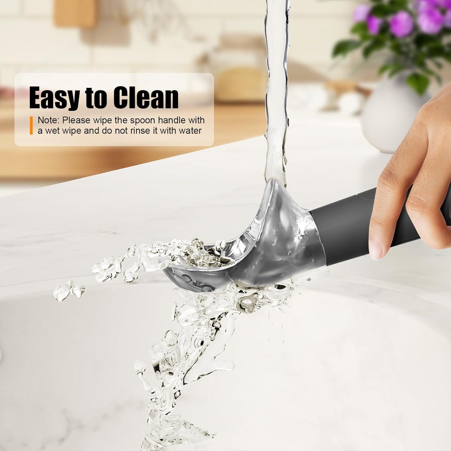 Cuchara de Helado Eléctrica Recargable 60ml - Negro