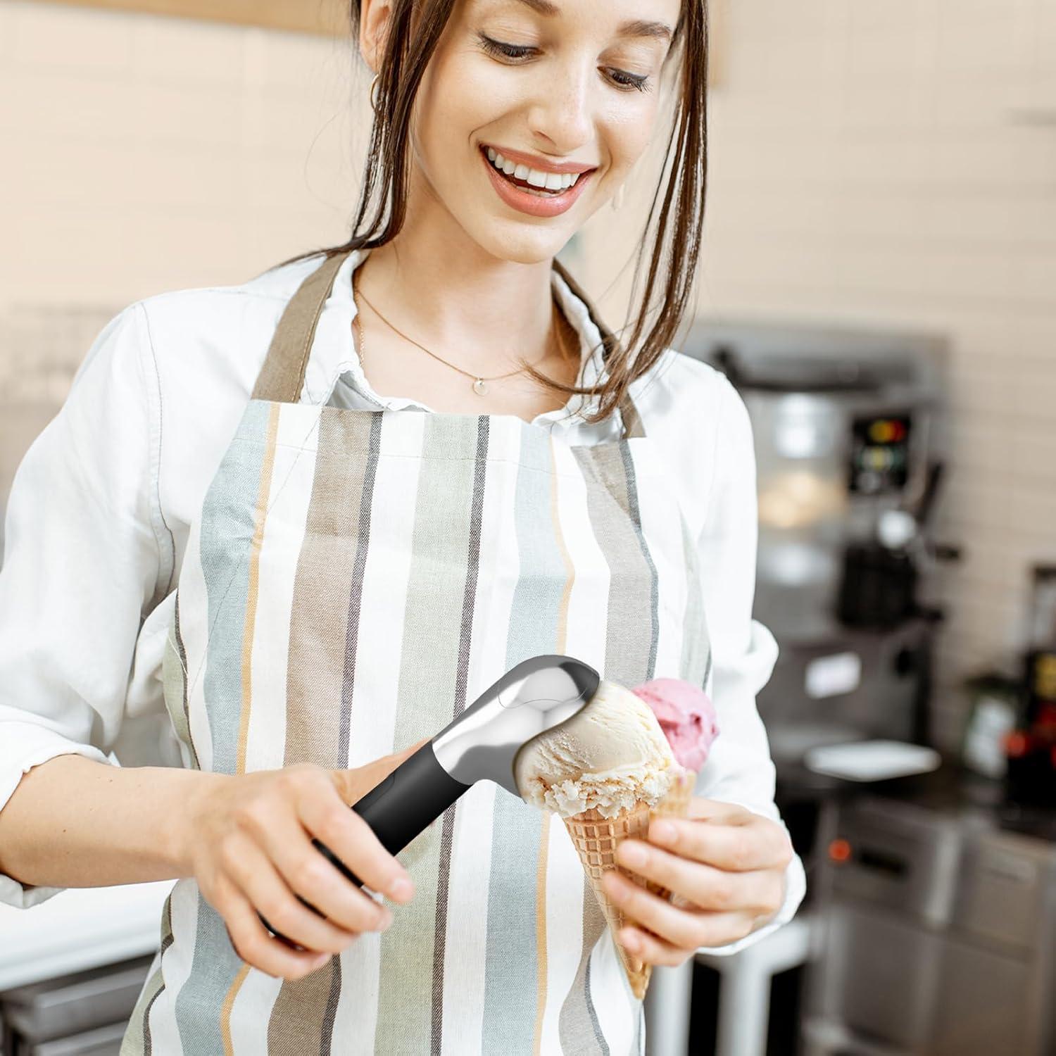 Cuchara de Helado Eléctrica Recargable 60ml - Negro