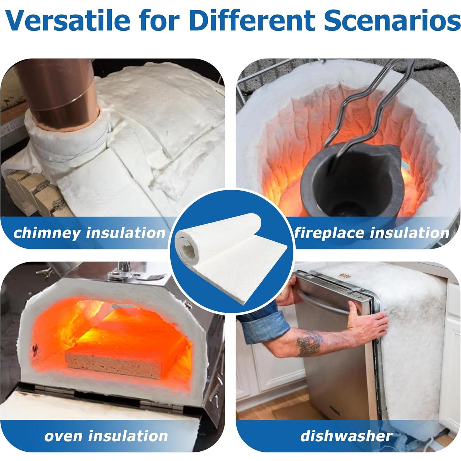 Manta de Aislamiento Nelyrho 61x41x2.5 cm Ignífuga 2700°F