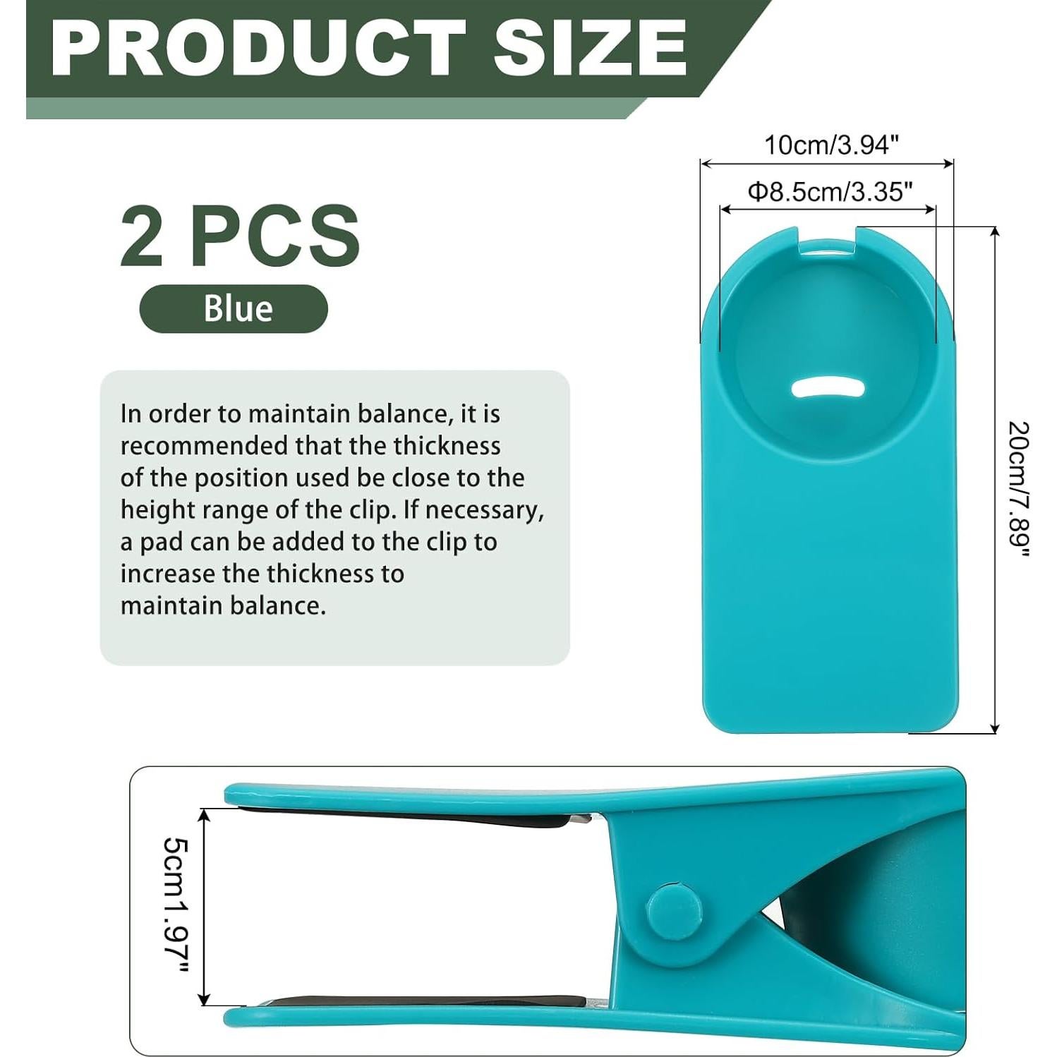 Soporte para Tazas de Escritorio PATIKIL Azul, 2 Pcs, ABS y Metal