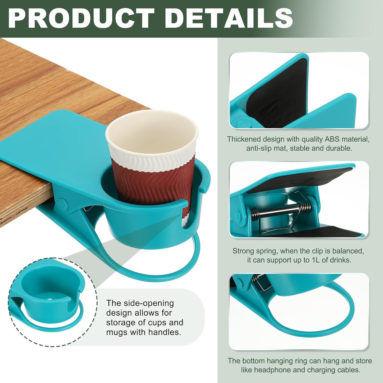 Soporte para Tazas de Escritorio PATIKIL Azul, 2 Pcs, ABS y Metal