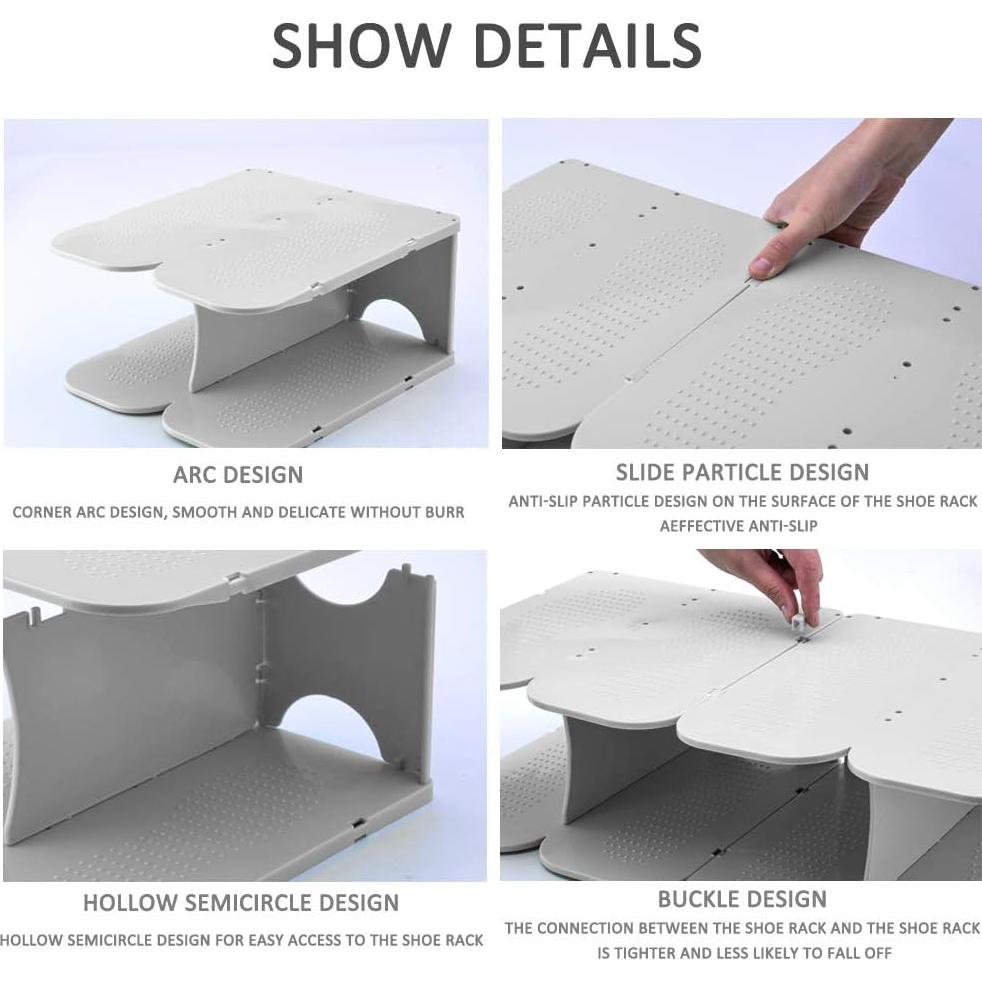 Estante Organizador de Zapatos ACPOP 6 Niveles Gris