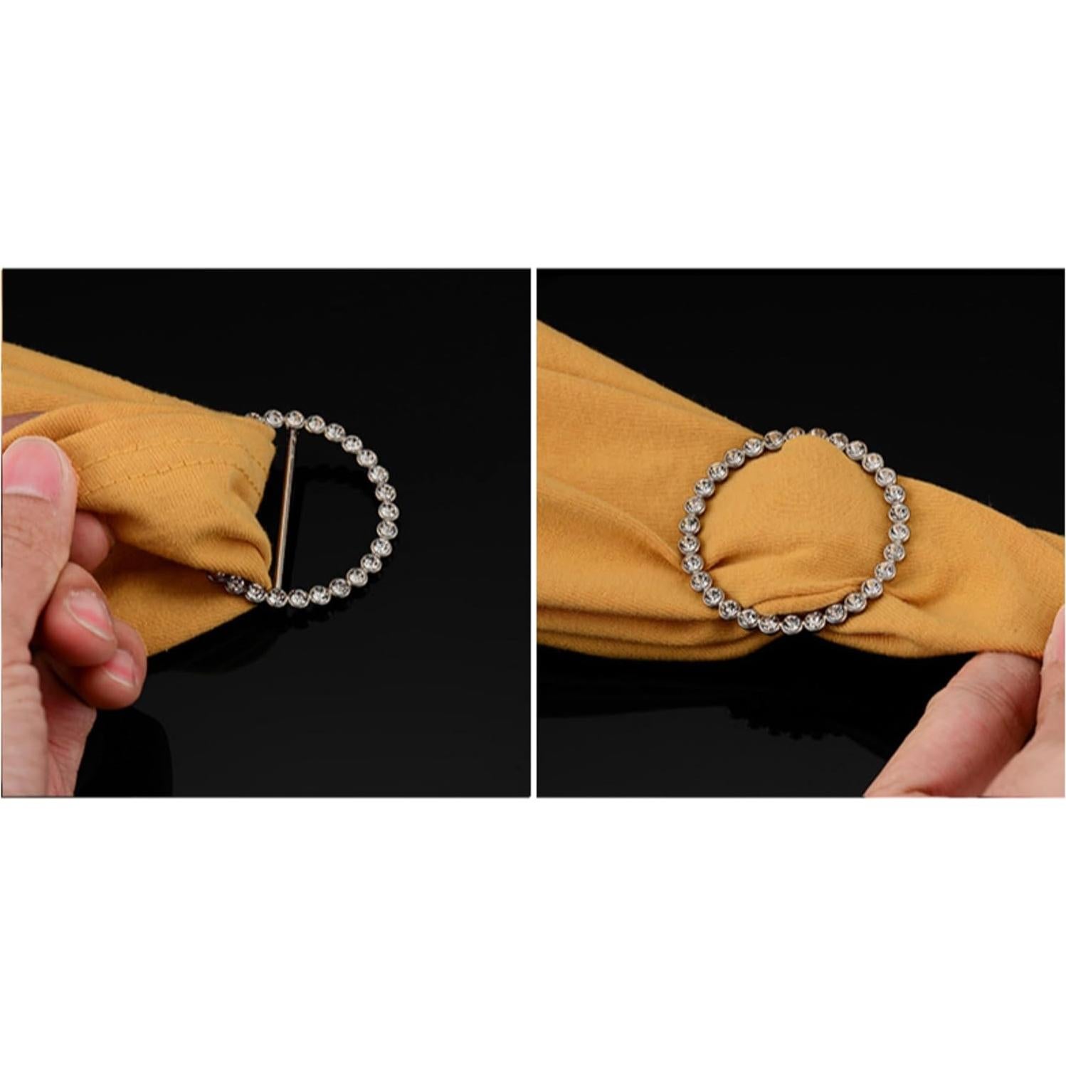 Clip de Anillo de Bufanda para Mujeres - 8 Piezas Oro