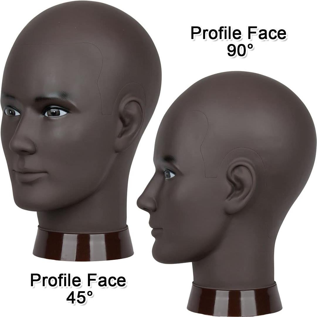 Cabeza de Maniquí Calvo Newshair 27 cm para Pelucas y Sombreros