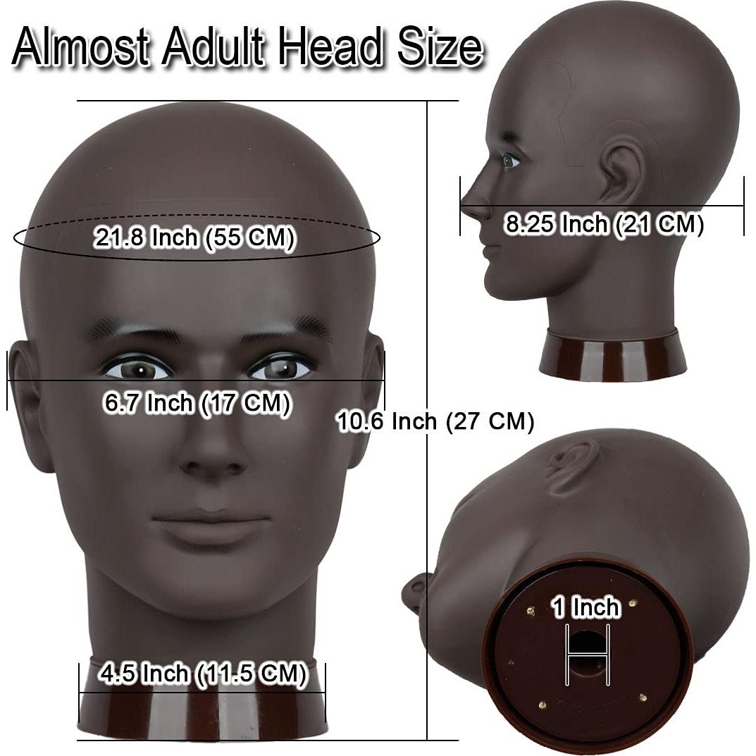 Cabeza de Maniquí Calvo Newshair 27 cm para Pelucas y Sombreros