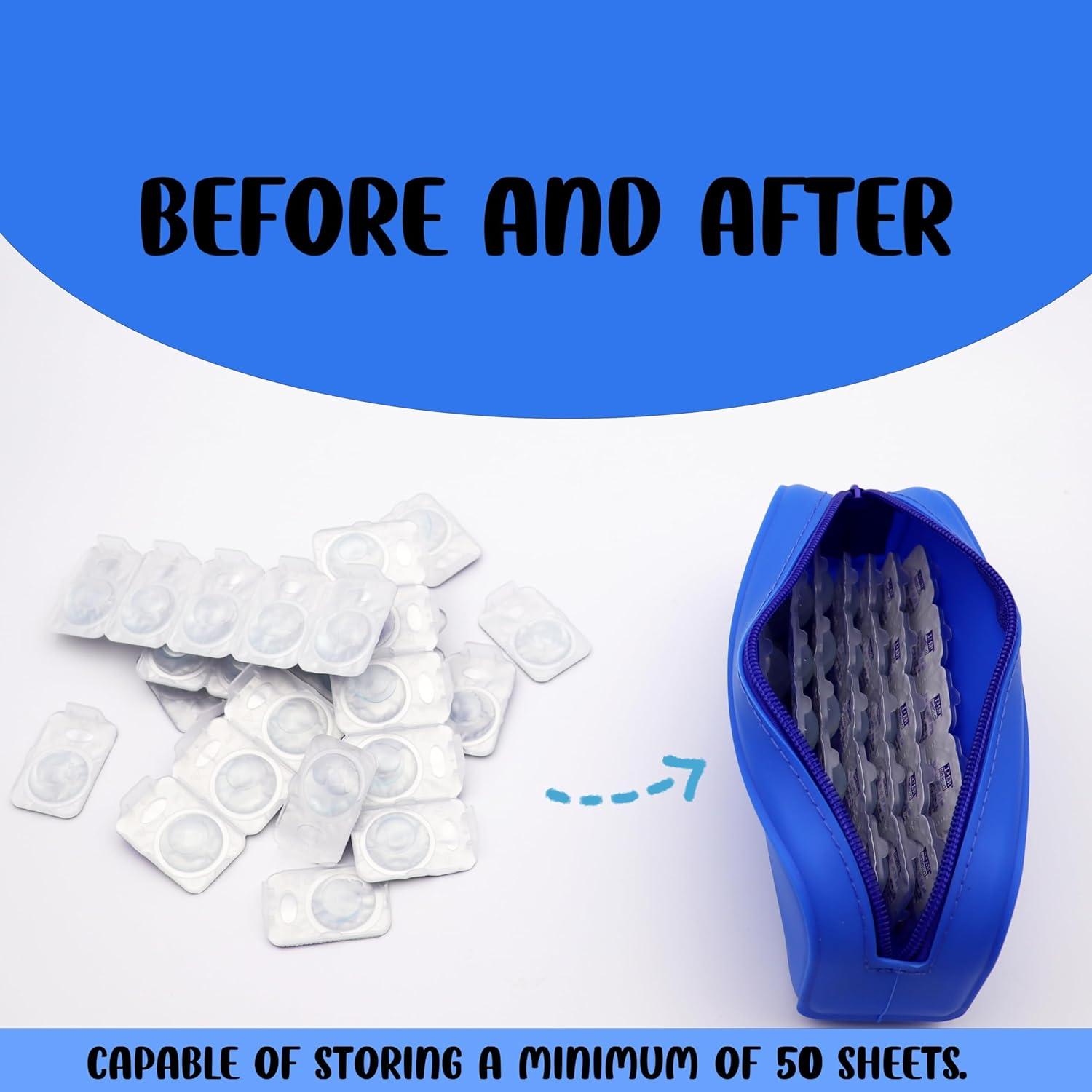 Estuche Organizador de Lentes de Contacto VORDRASSIL P-40 Azul - 40 Lentes