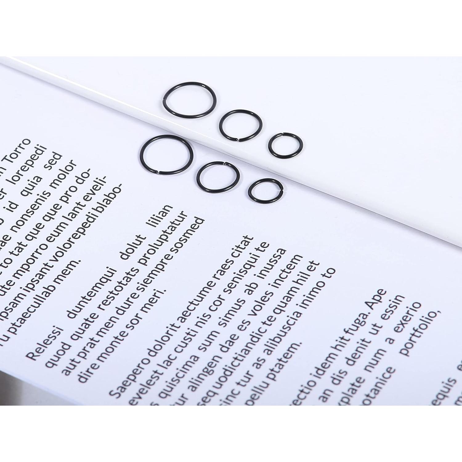 Aros Nasales Hipoalergénicos Acero Quirúrgico 316L 10 Pcs