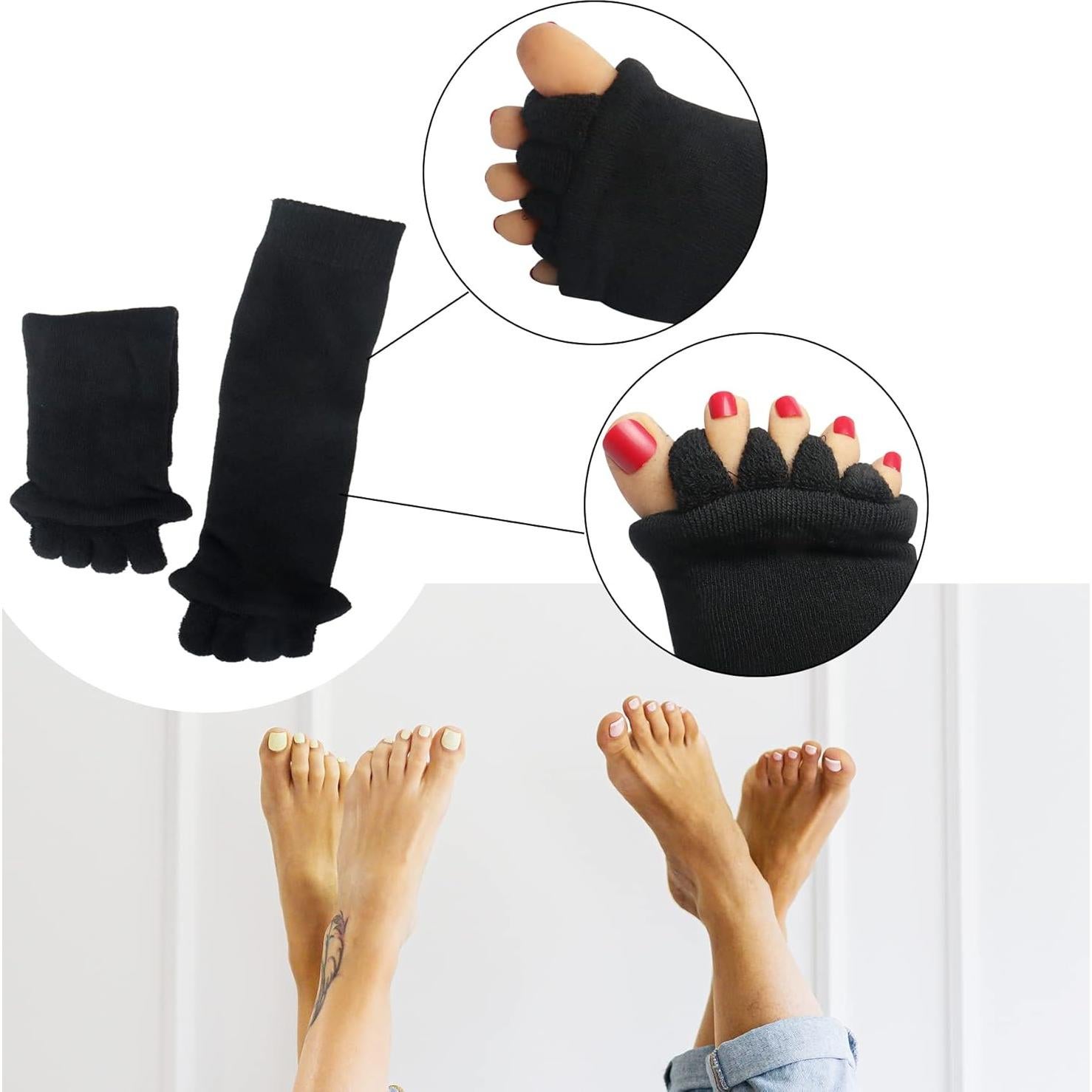 Calcetines Separadores de Dedos para Mujeres Klmnop - 1 Par