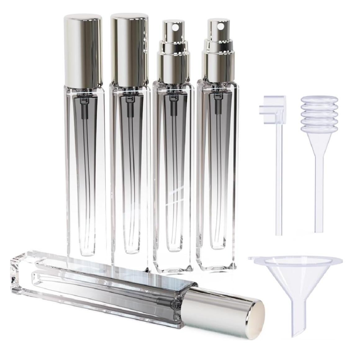 Botella de Perfume Rellenable 10ml Seafulee 5 Pcs Gris