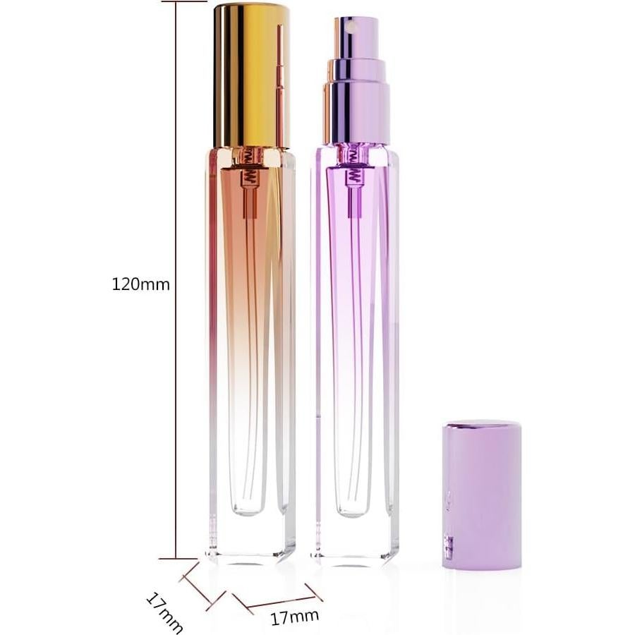 Botella de Perfume Rellenable 10ml Seafulee 5 Pcs Gris