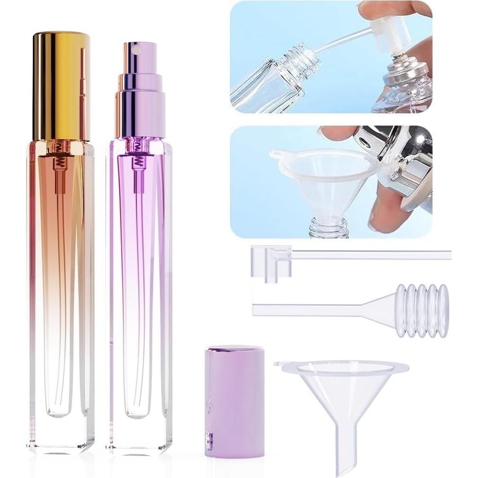 Botella de Perfume Rellenable 10ml Seafulee 5 Pcs Gris