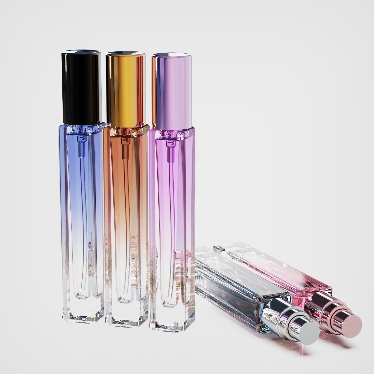 Botella de Perfume Rellenable 10ml Seafulee 5 Pcs Gris