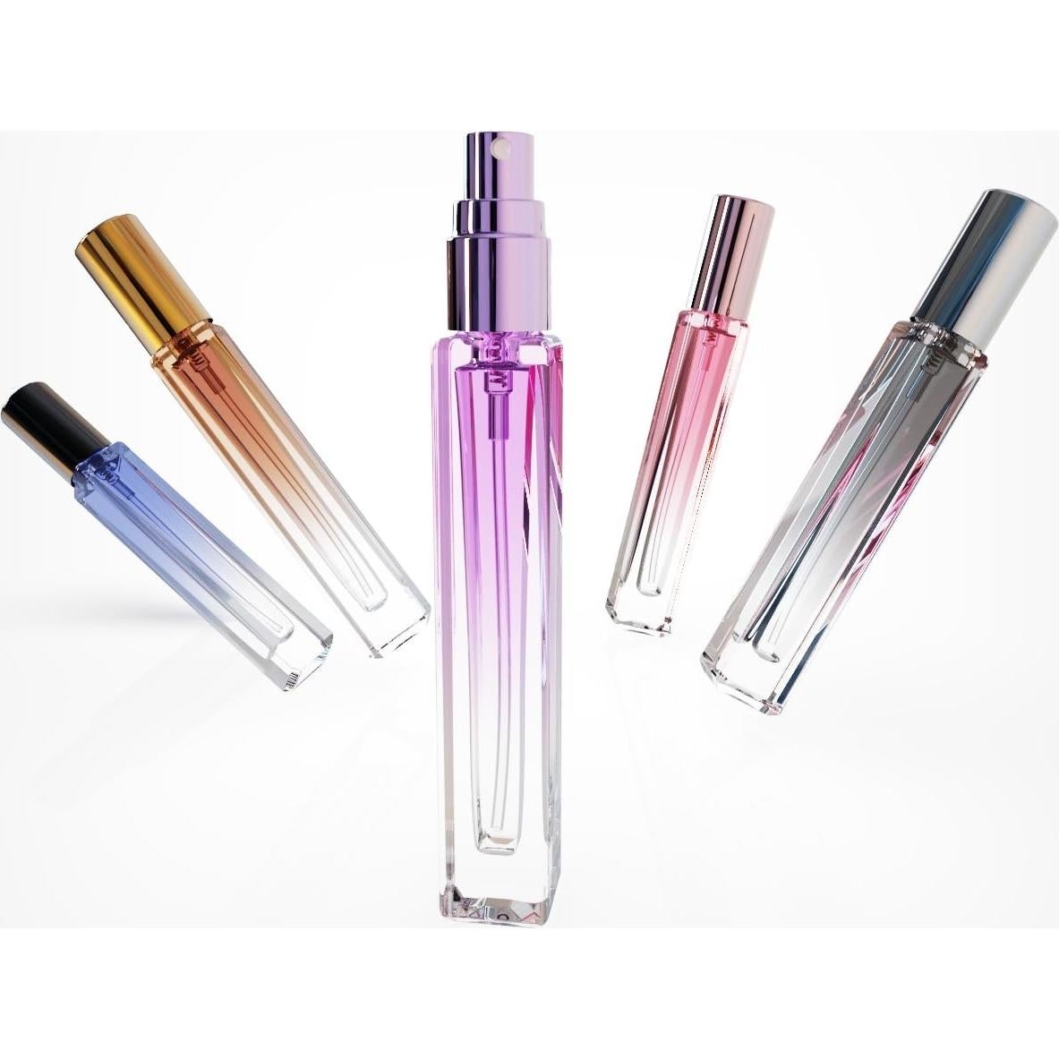 Botella de Perfume Rellenable 10ml Seafulee 5 Pcs Gris