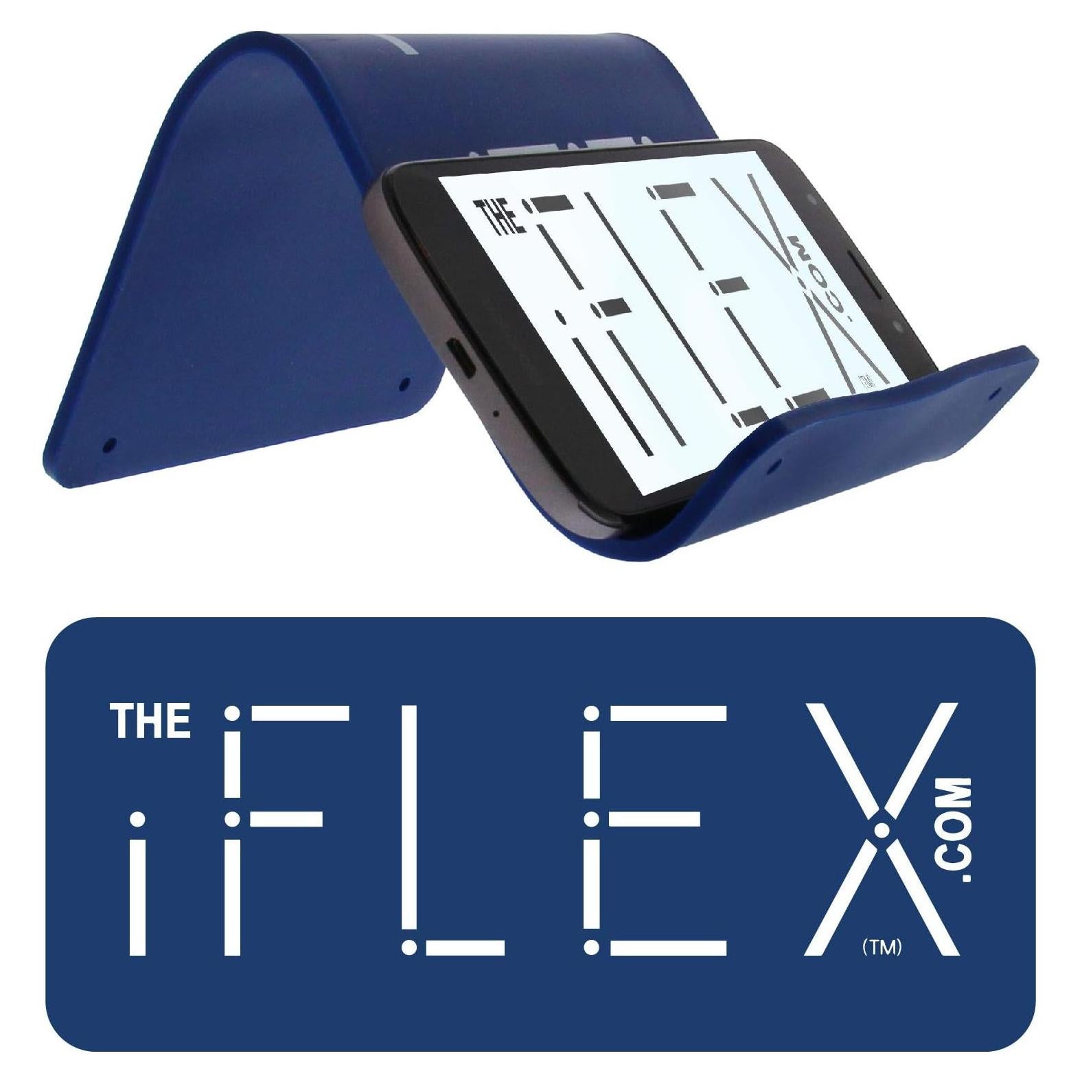 Soporte Flexible para Teléfono y Tableta iFLEX Buddy Azul - Ideal para Viajes y Uso en Casa