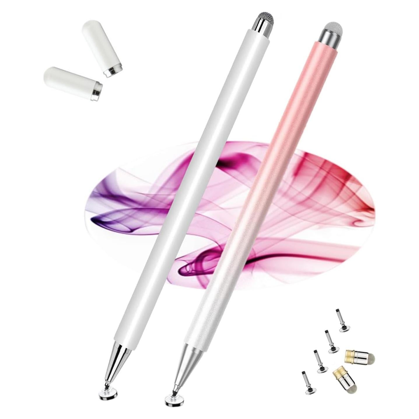 Lápiz Stylus Capacitivo 2 en 1 Pinzhong con Punta de Disco y Fibra