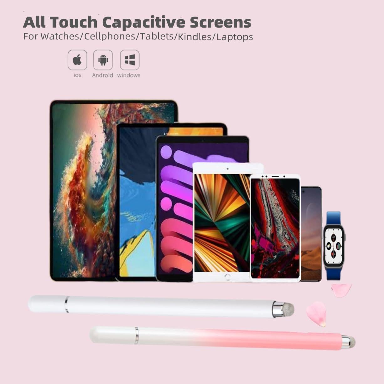 Lápiz Stylus Capacitivo 2 en 1 Pinzhong con Punta de Disco y Fibra