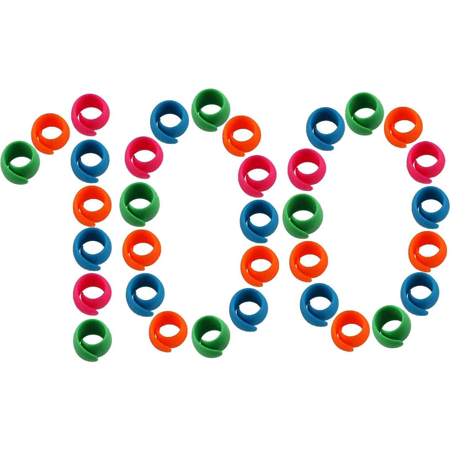 100pcs Ahorradores de Bobinas de Hilo Fbshicung - Silicona Flexible