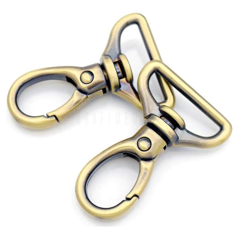 Ganchos de Snap Ovalados CRAFTMEMORE 2 Piezas 2.54 cm Latón