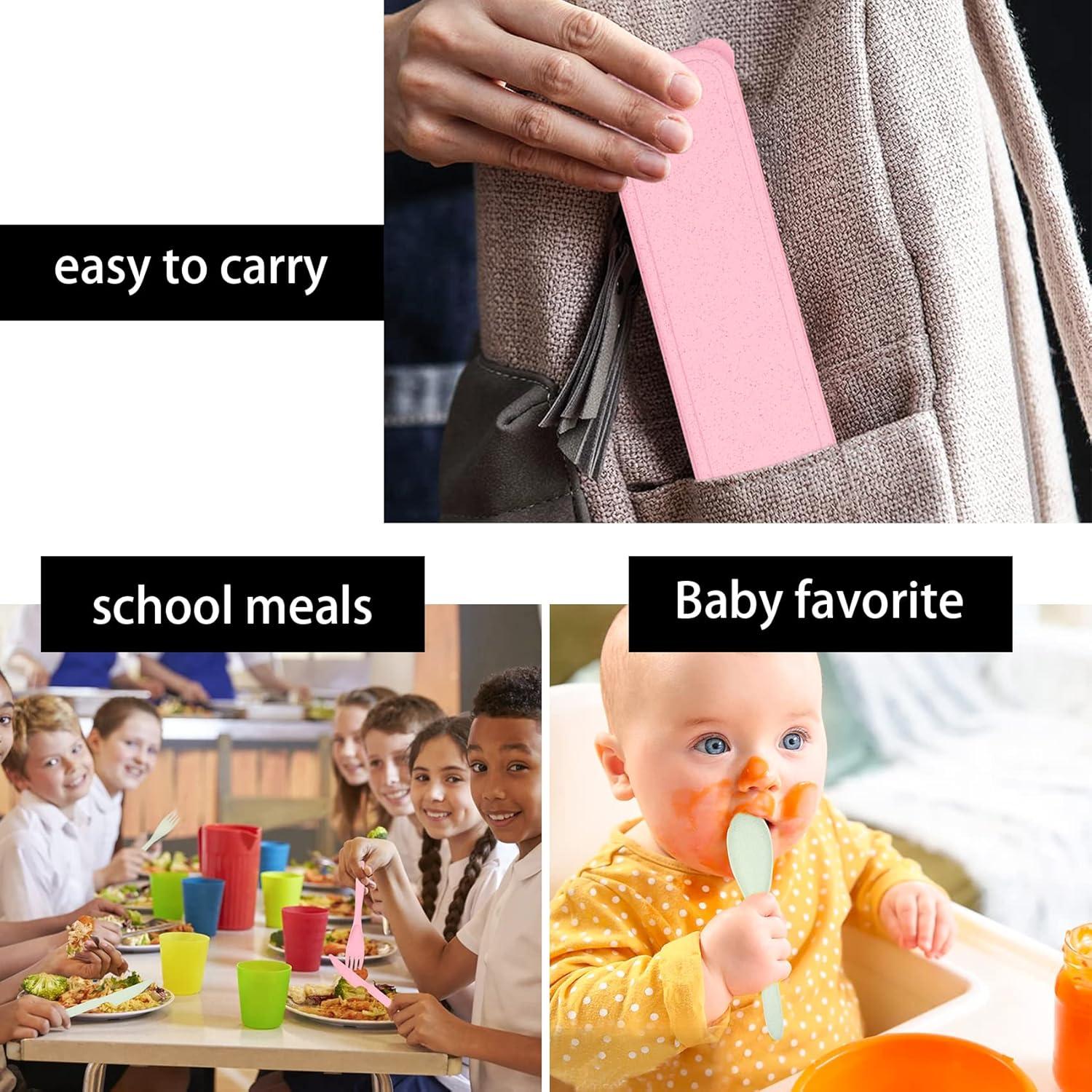 Juego de Cubiertos Portátiles Lnrkai de Paja de Trigo - 8 Piezas