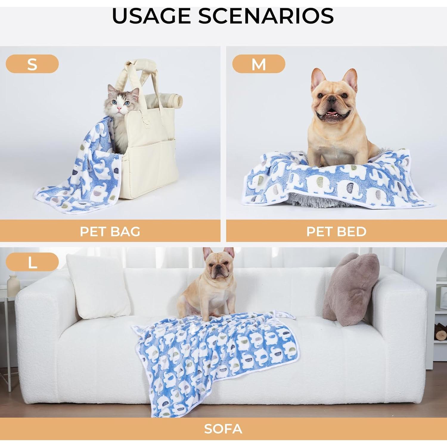 Paquete de 3 Mantas Suaves para Mascotas Luciphia 60x40cm