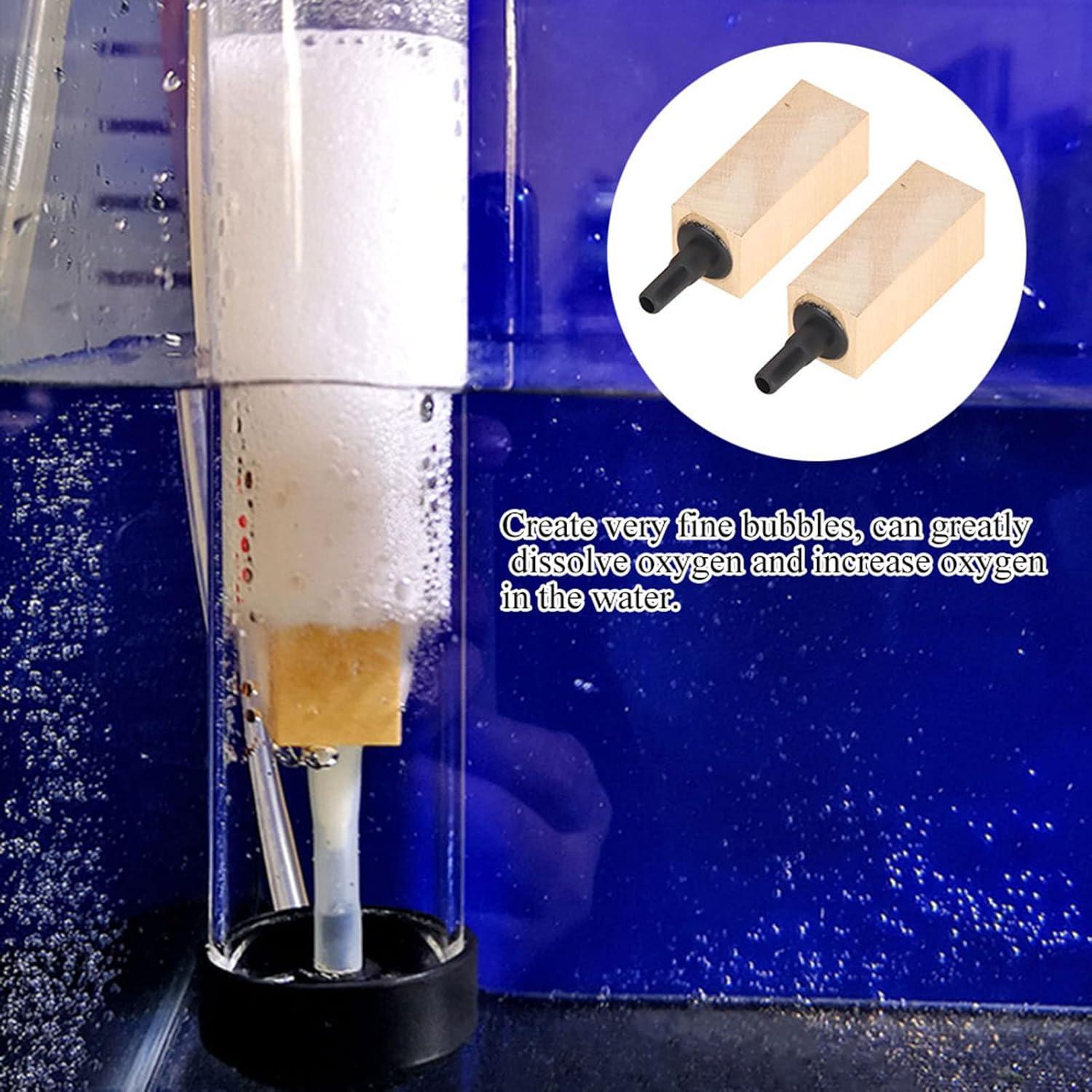 2 Difusores de Aire de Madera Natural Hffheer para Acuario