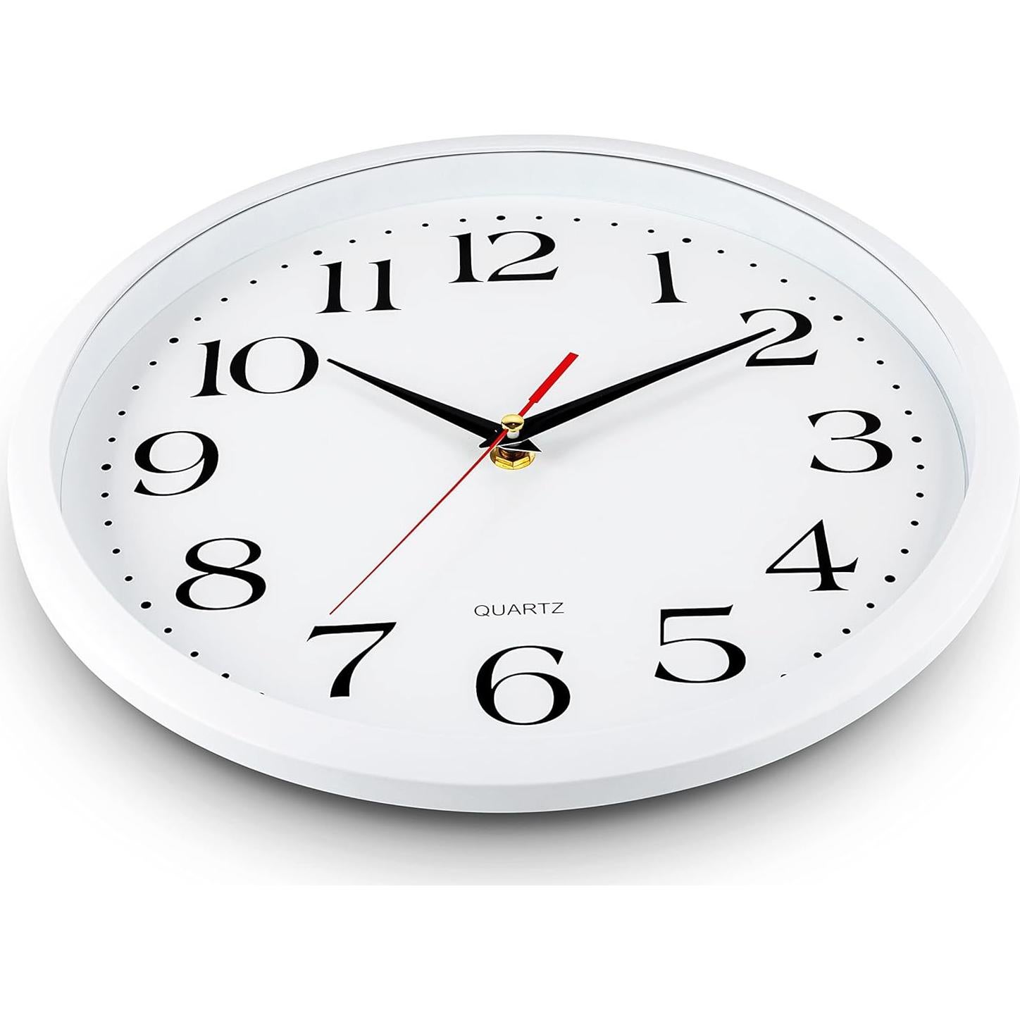Reloj de Pared Blanco Bernhard 30,48 cm Silencioso Cuarzo