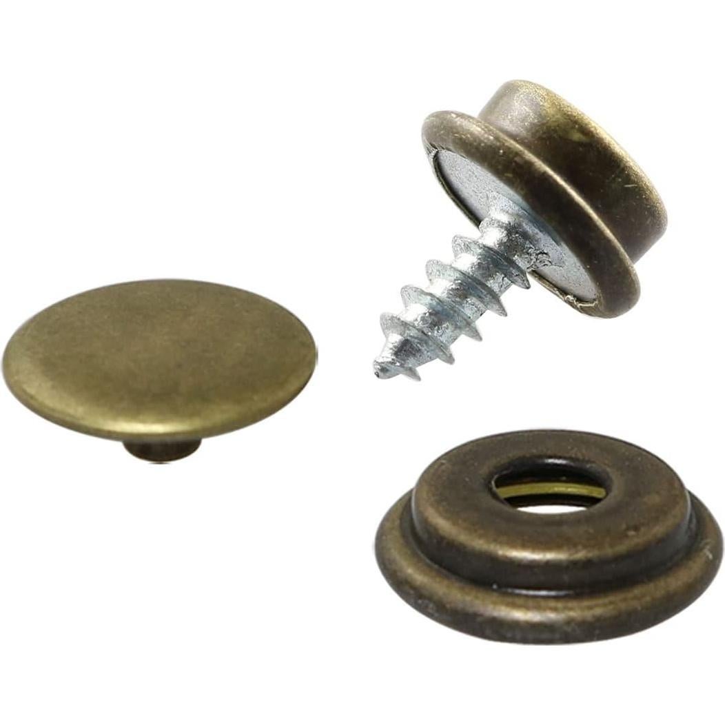 Kit de Broches de Lienzo PZRT - 10 Piezas Bronce Acero Inoxidable
