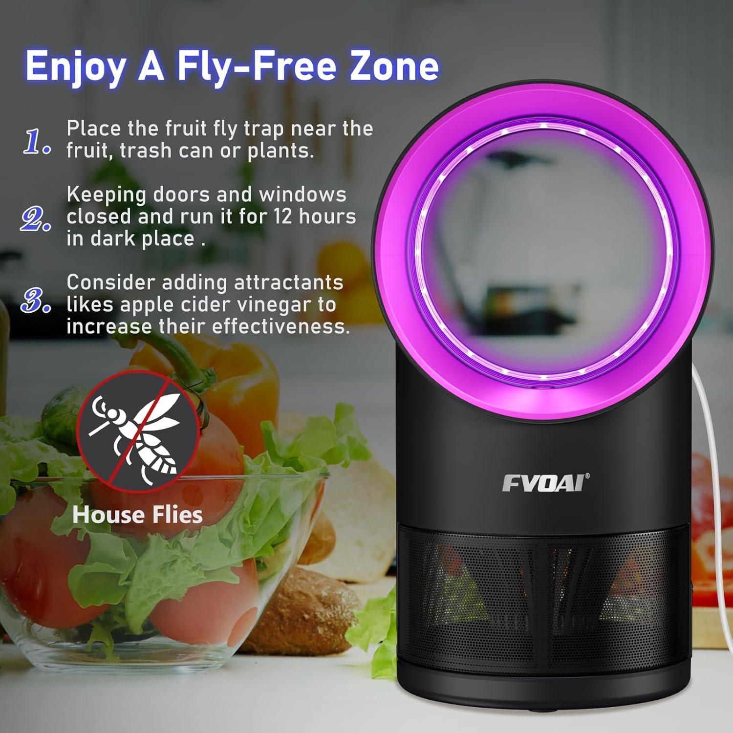 Trampa de Moscas de Fruta FVOAI con 10 Tableros Adhesivos Rosa