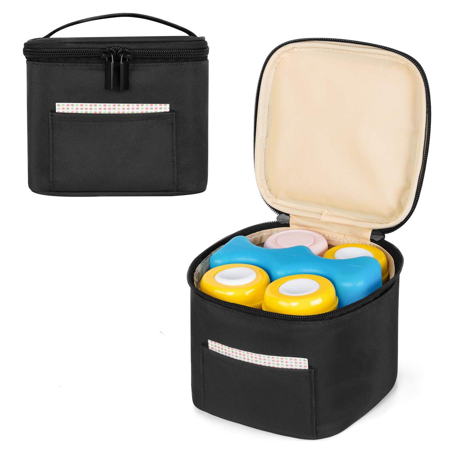 Bolsa de Enfriamiento Teamoy para Biberones - Negra, 4 Biberones