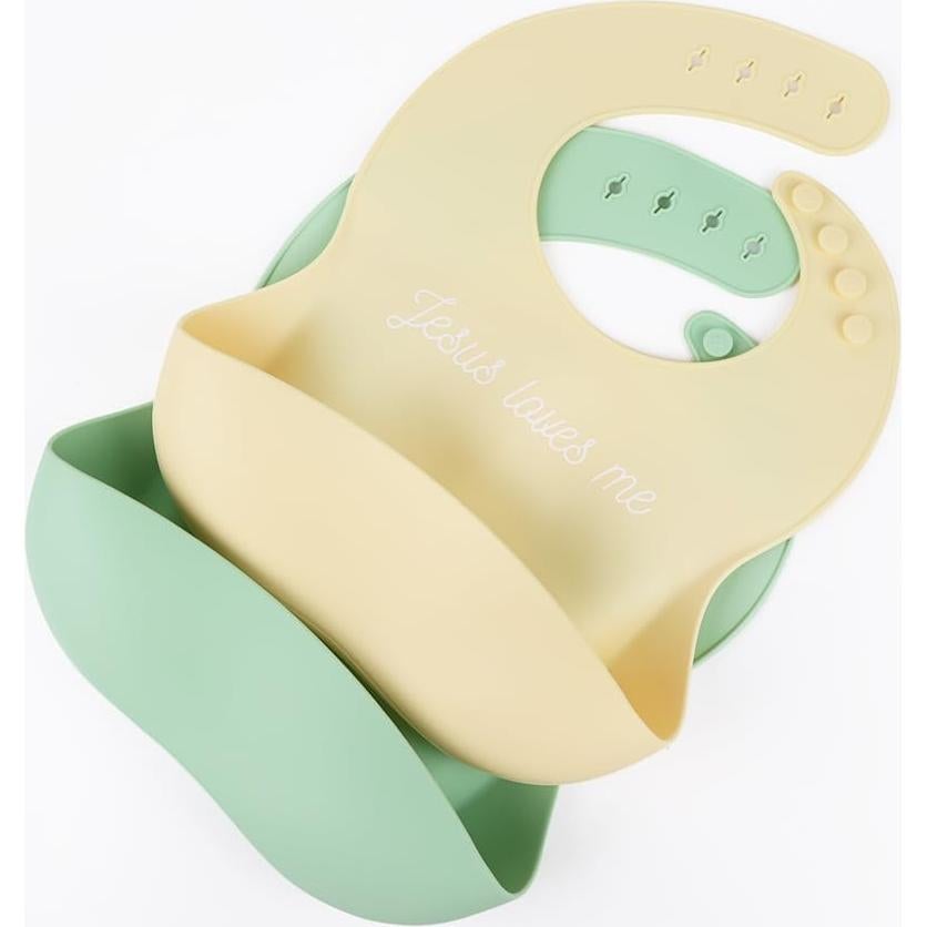 Baberos de Silicona C+H Brothers Ajustables Impermeables Paquete 2