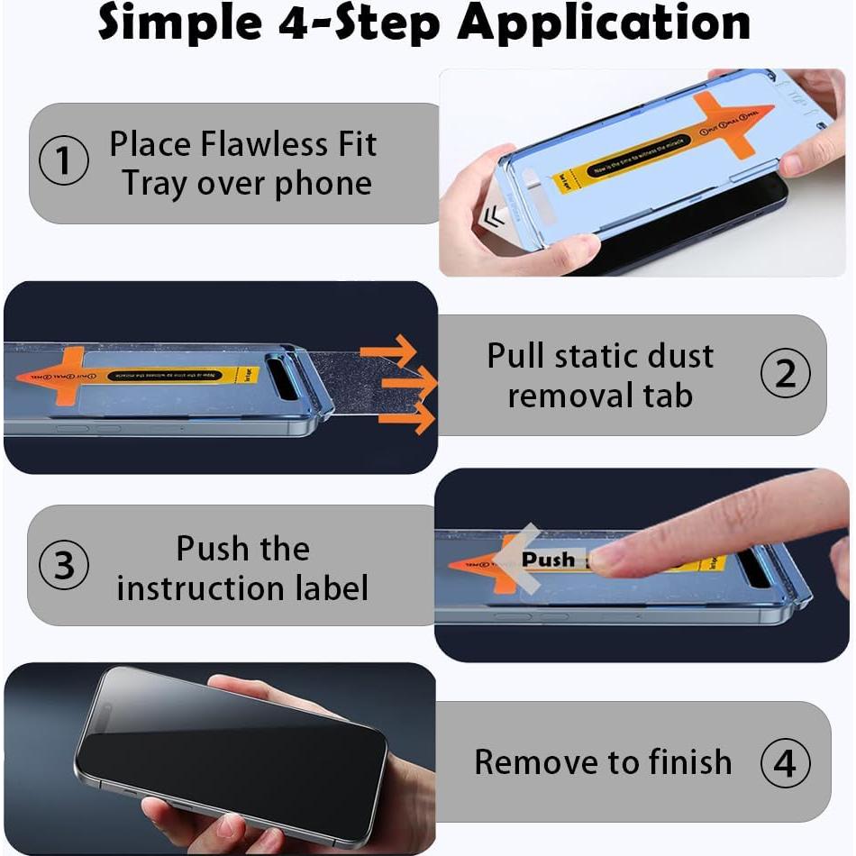 Paquete de 2 Protectores de Pantalla Vidrio Templado TOHUSHUAXI para iPhone 16 E