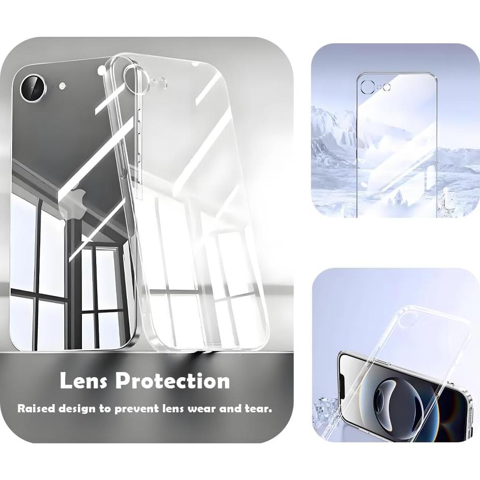 Paquete de 2 Protectores de Pantalla Vidrio Templado TOHUSHUAXI para iPhone 16 E