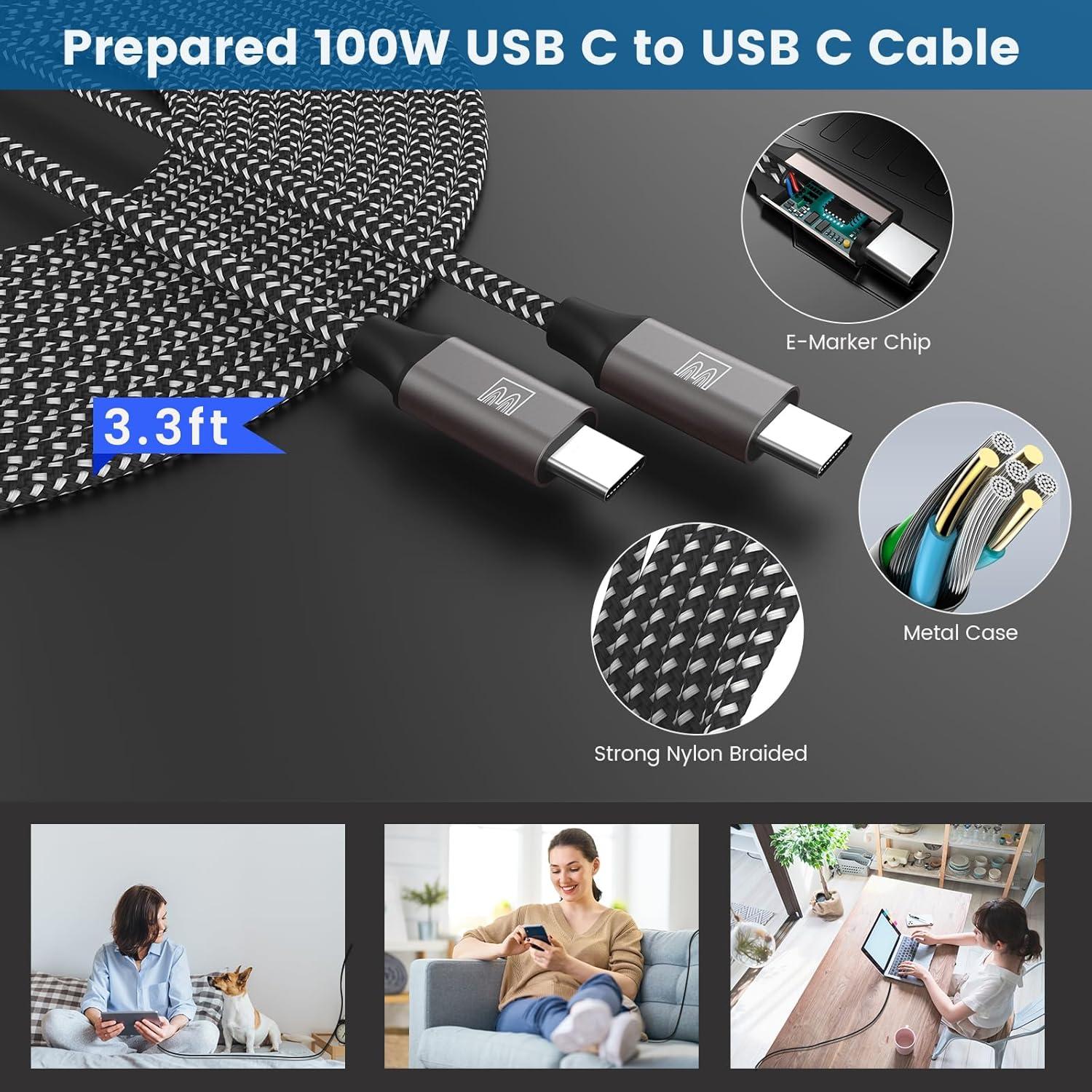 Cargador USB-C 45W Samsung + 2 Cables 1m Carga Rápida