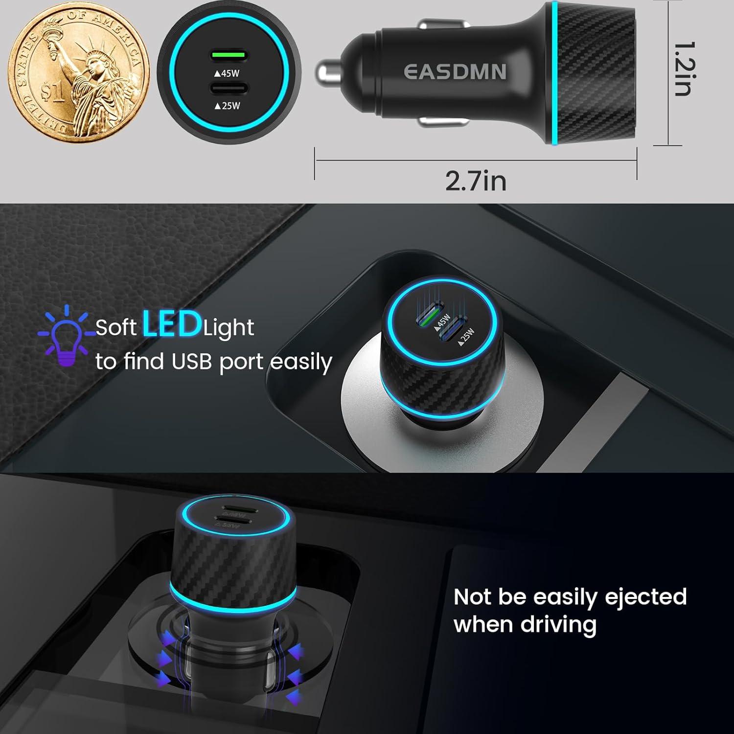 Cargador USB-C 45W Samsung + 2 Cables 1m Carga Rápida