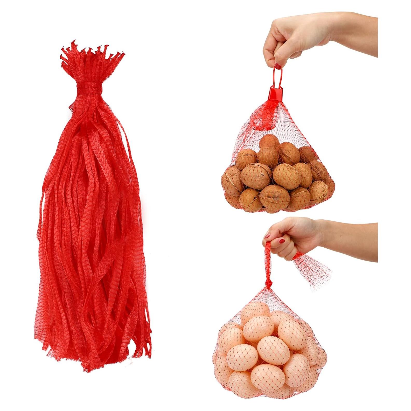 Paquete de 100 Bolsas de Malla Reutilizables ENPOINT 44.96 cm Rojo