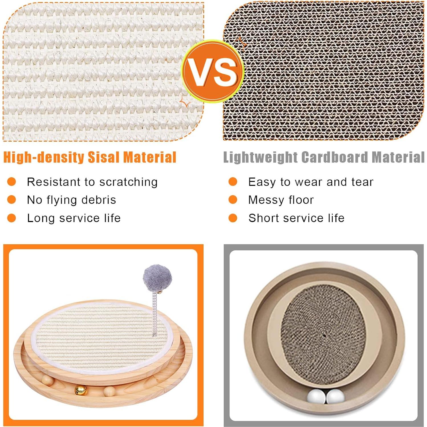 Rascador para Gatos LMUGOOS con Pista y Bola de Resorte