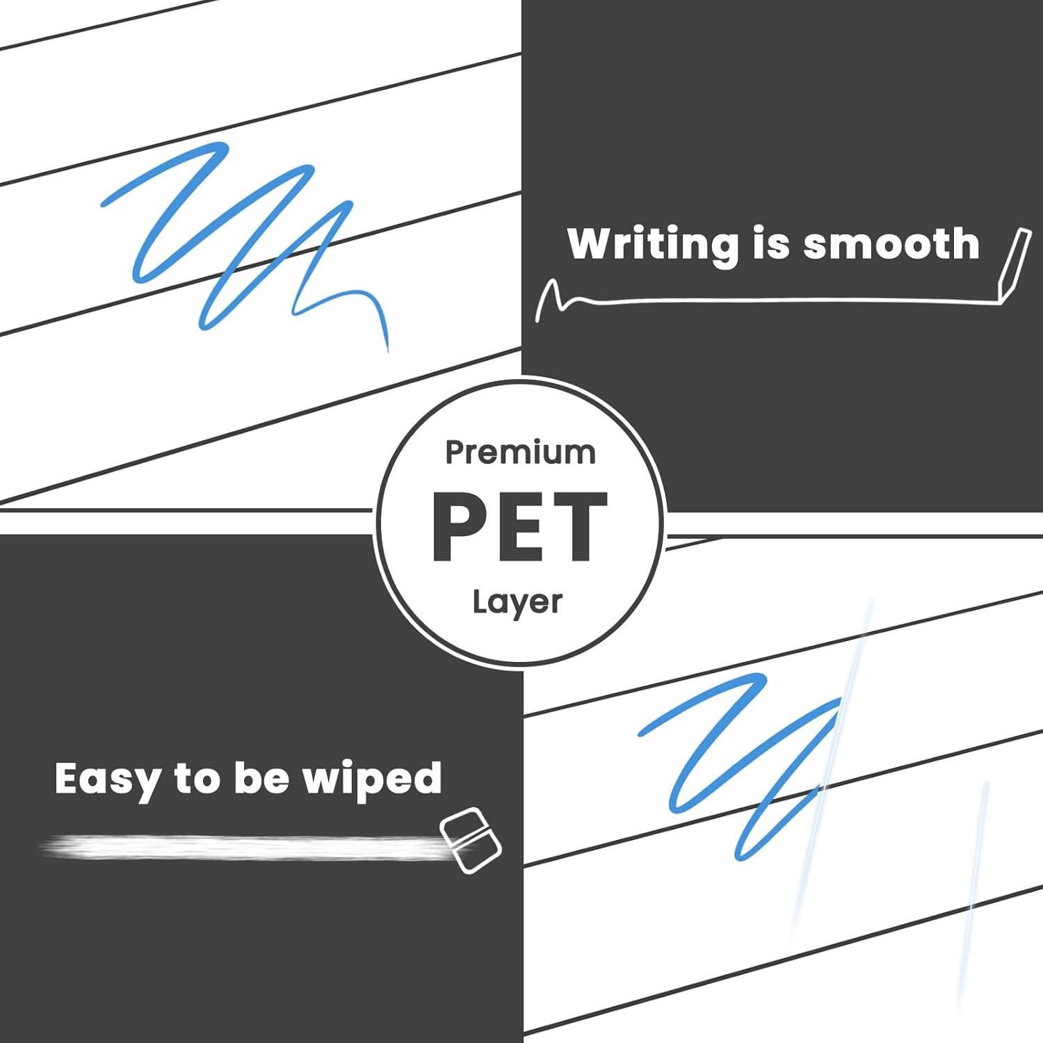 Pizarras Magnéticas Borrables ALEZEL - Set de 4 Pizarras 10.9x22.9cm