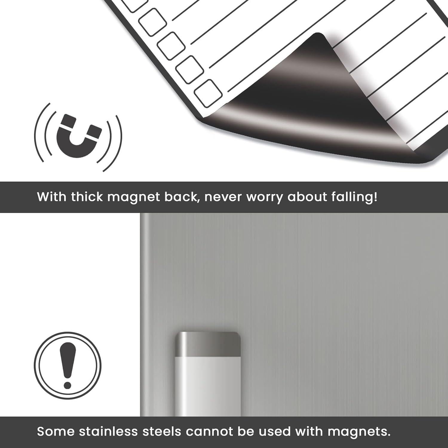 Pizarras Magnéticas Borrables ALEZEL - Set de 4 Pizarras 10.9x22.9cm