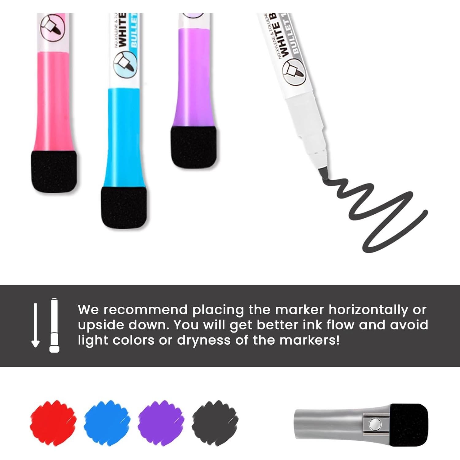 Pizarras Magnéticas Borrables ALEZEL - Set de 4 Pizarras 10.9x22.9cm