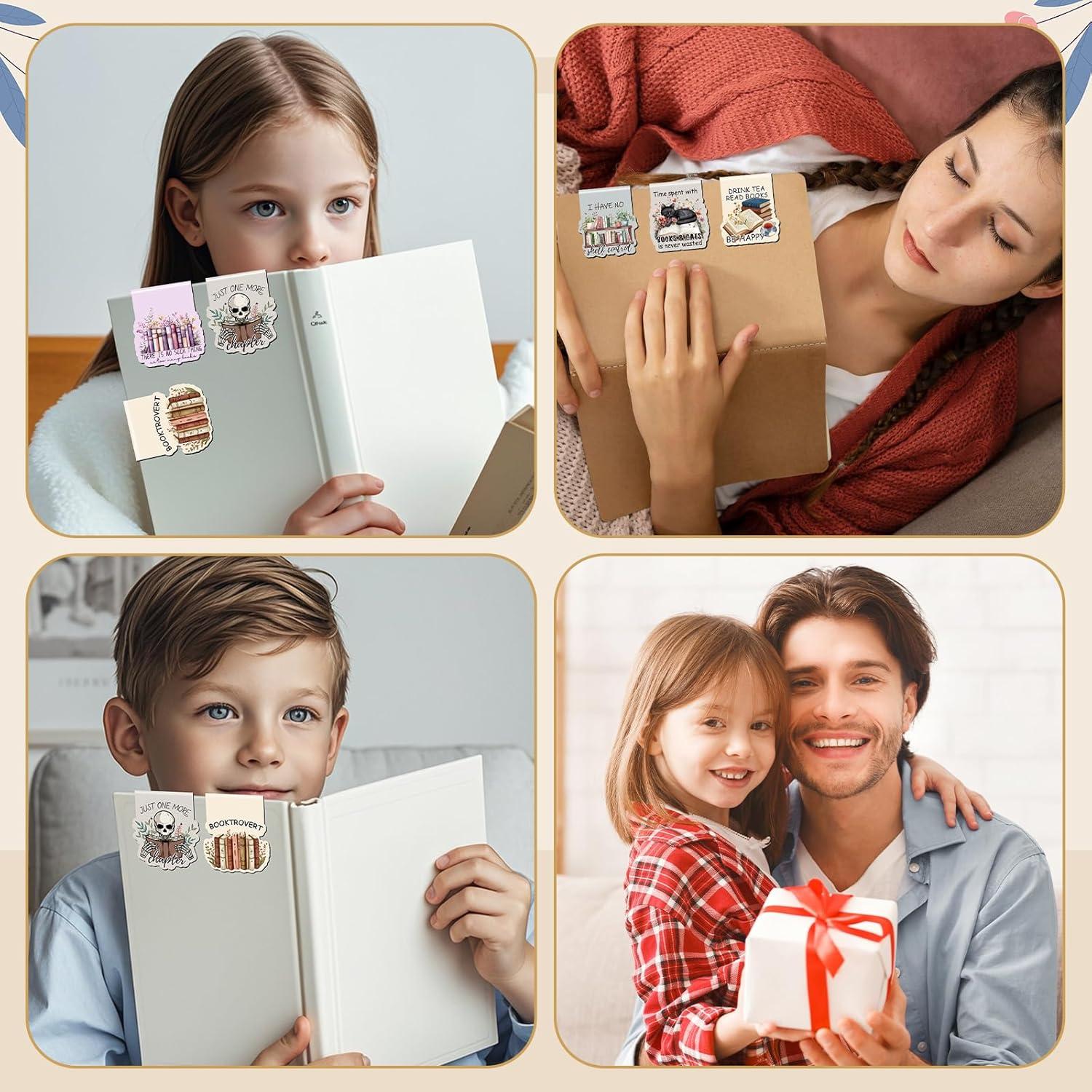 Marcadores Magnéticos para Libros Wxiben - 8 Piezas Coloridas