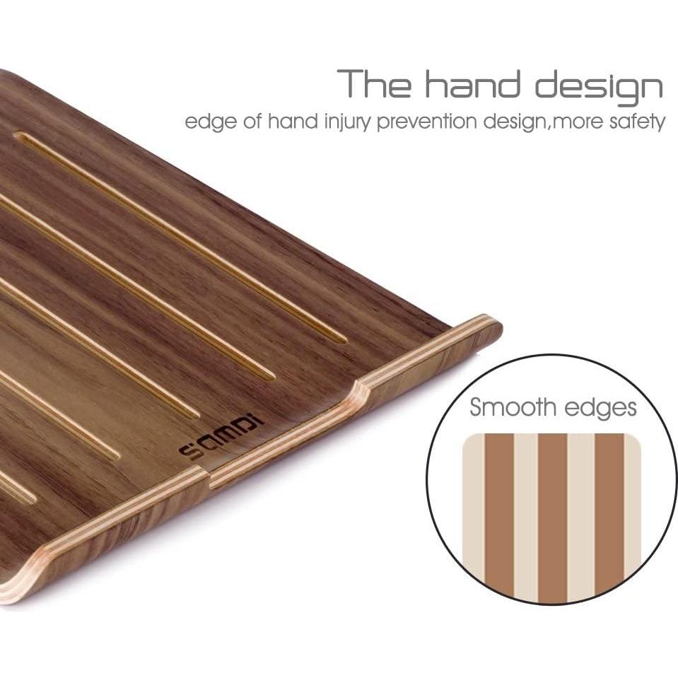 Soporte Elevado de Madera SAMDI para Laptop y Tablet - Nuez Negra