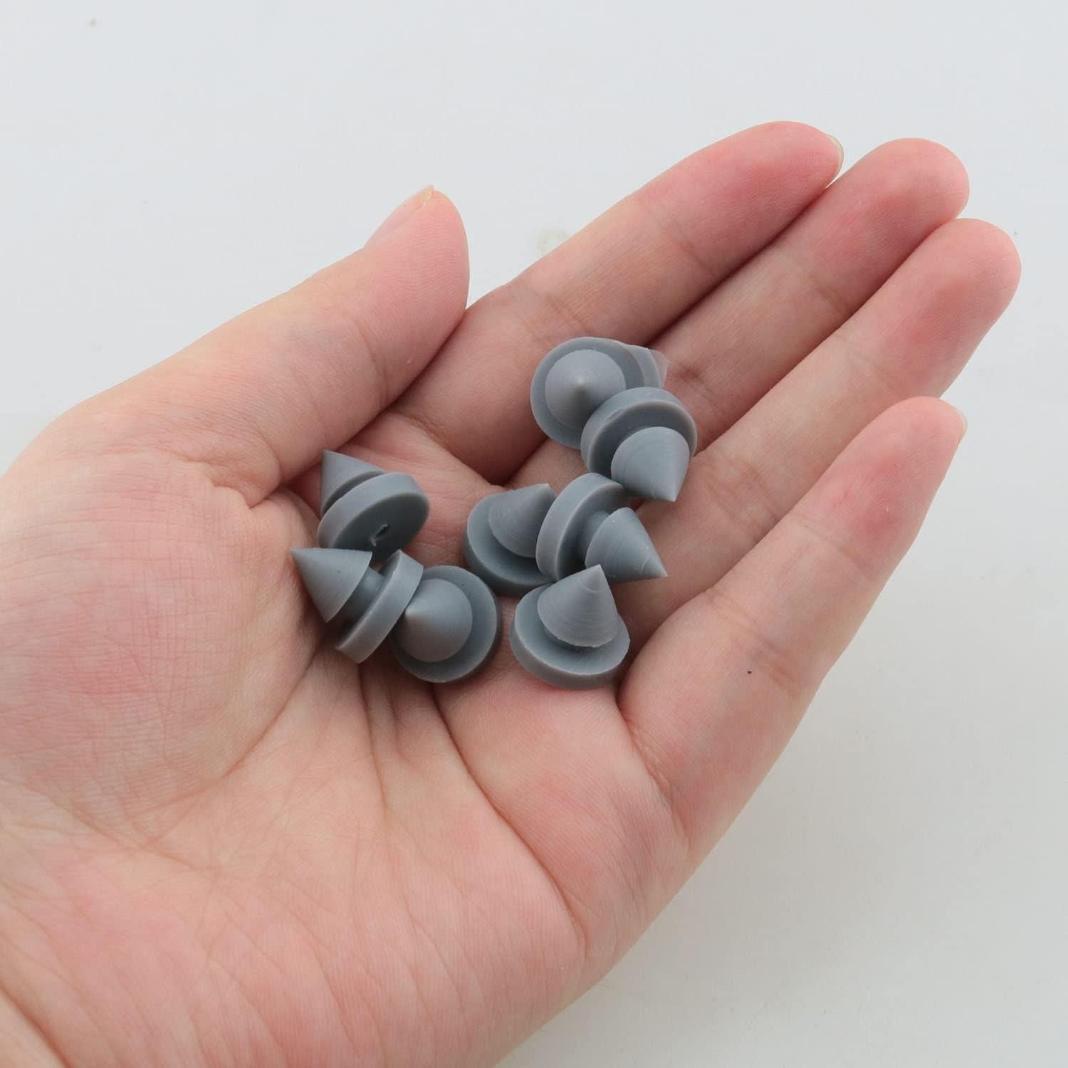 25 Silenciadores de Puerta de Goma DGBRSM 6.3x4.8 cm Gris