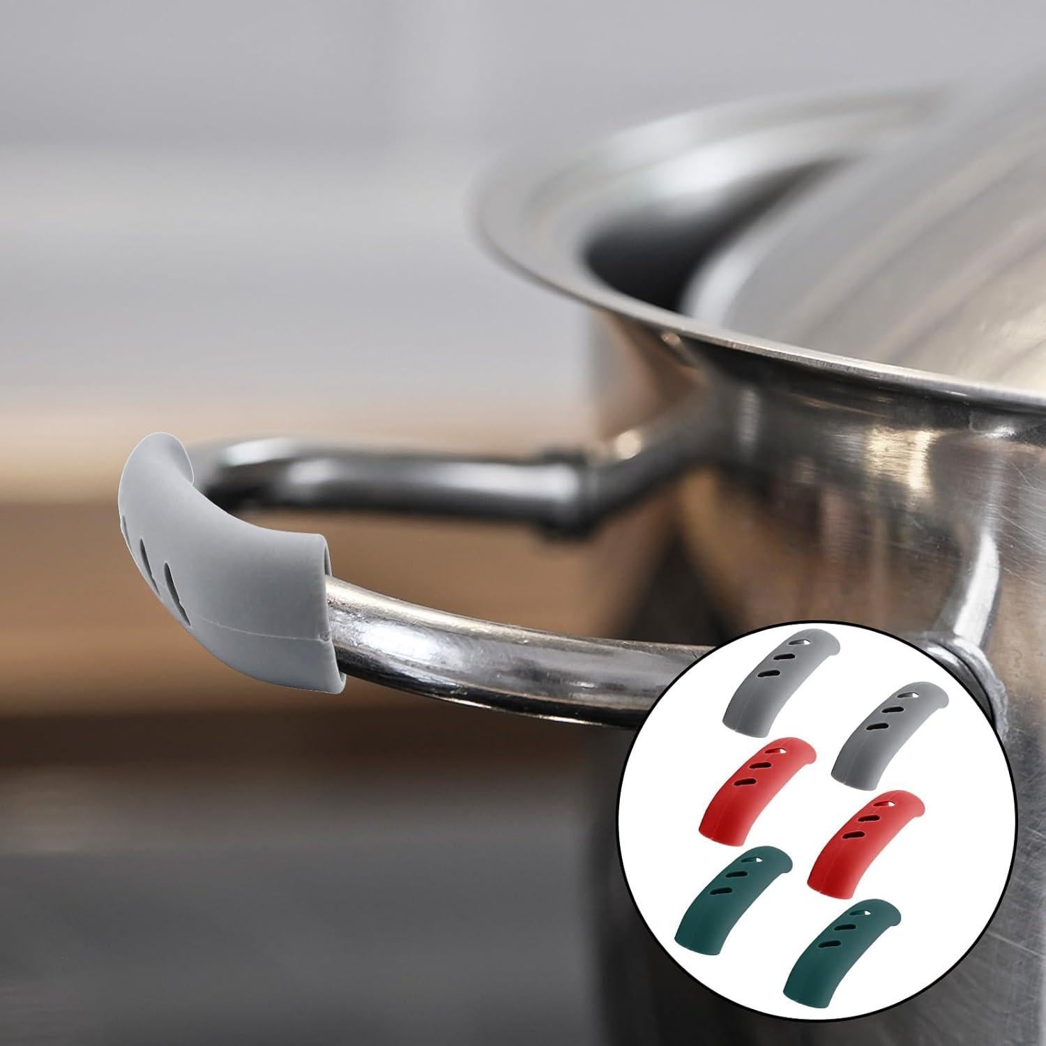 Cubiertas de Mango de Olla de Silicona Cionyce - 6 Piezas Aislantes