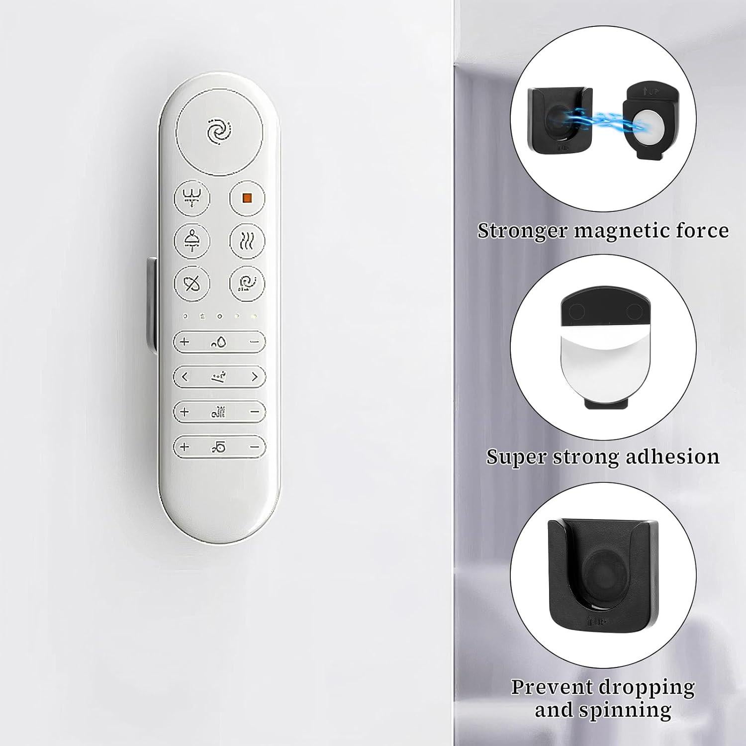 Soporte de Control Remoto Magnético Wanmu - 3 Piezas Autoadhesivas