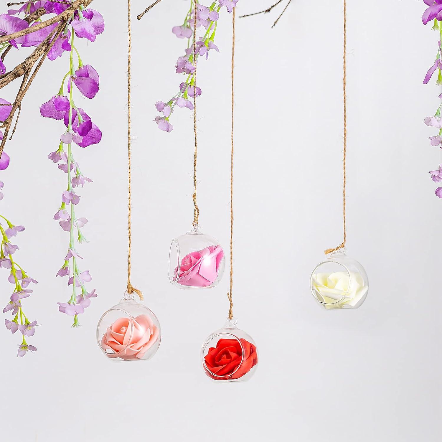 Soportes de Velas Colgantes Nuptio 12 Pcs Vidrio 6cm